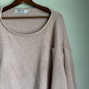 Fray Boutique Sweater - Light Pink - Size S. MINIMALLY WORN - LIKE NEW.